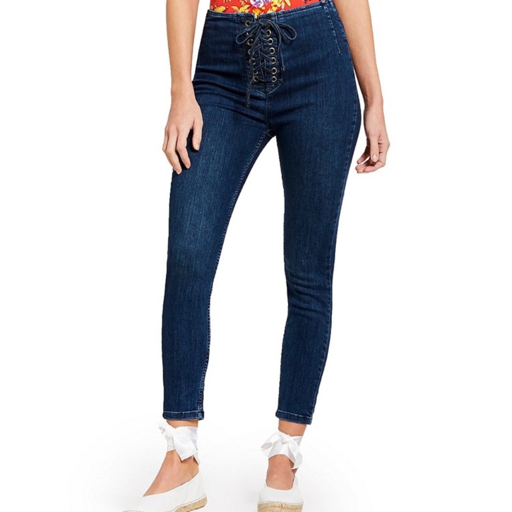 Free People Lace up jeggings